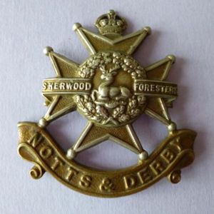 The Sherwood Foresters (Nottinghamshire & Derbyshire) Regiment WW2 Cap Badge.