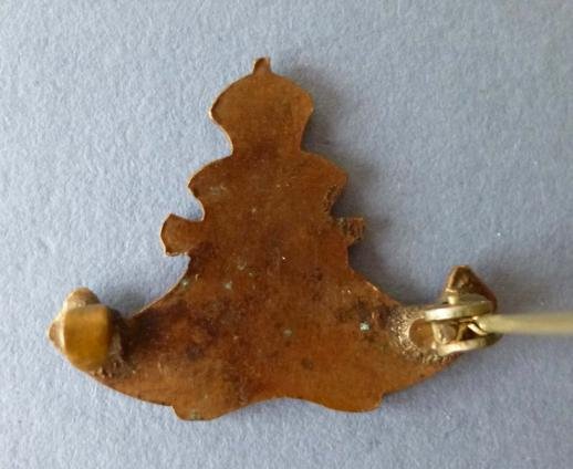 Royal Artillery small King's crown Brooch Badge. 20mm high — image 3