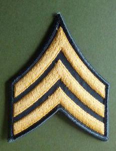 USA : Army Sergeant Rank Armbadge.