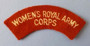 'Women's Royal Army Corps' (WRAC) Machine-embroidered Shoulder-title.