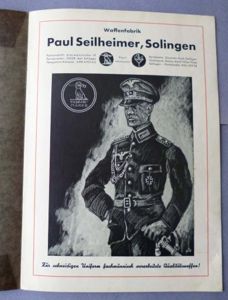 Third Reich : Edged Weapon Catalogue of Waffenfabrik Paul Seilheimer, …
