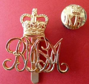Royal Military School of Music Queen's crown Staybrite Cap Badge …