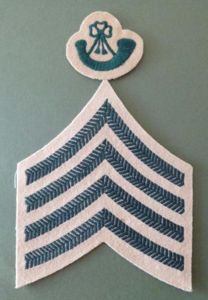 Light Infantry Bugle Major's Rank Armbadges.