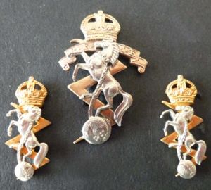 Royal Electrical & Mechanical Engineer's (REME) Cap Badge and pair …