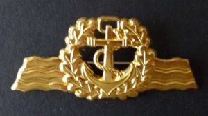 Bundesrepublik : Bundesmarine gilt metal breast badge for Sea-going Personnel.