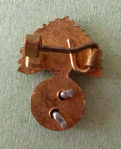 Royal Regiment of Fusiliers small bi-metal Queen's crown Lapel Badge. — image 2