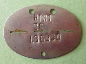 Third Reich : Rare Nazi Hilfswilliger 'HIWI' Identity Disc.