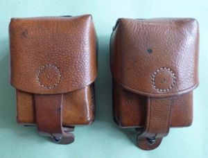 Czech : Pair of Brown Leather VZ24 Ammunition Pouches.