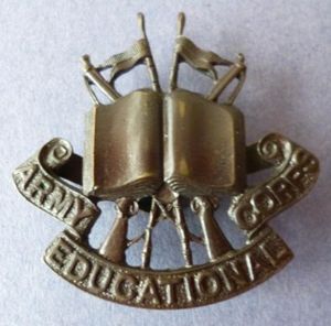 Army Educational Corps officers' bronze cap badge.