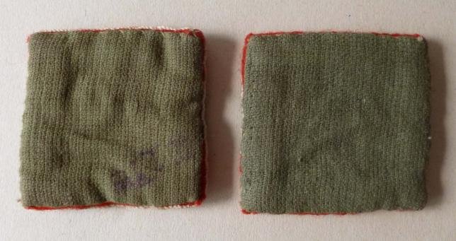 WW2 12th Army matching pair of officer's hand-embroidered shoulder flashes. — image 2