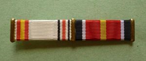 Spain : Post-war two-ribbon bar for a veteran of the …