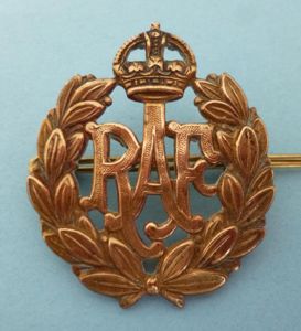 Royal Air Force Early ORs' King's Crown Cap-badge.