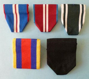 Group of Five Mounted Medal-ribbons as Removed from Cased / …