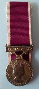 Miniature Regular Army Long-service & Good-conduct Medal (EiiR).