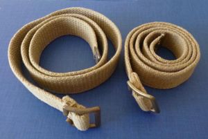 WW2 Pair of 1937-pattern Webbing Utility Straps Dated 1942.