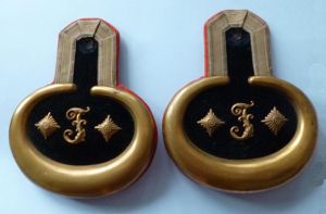 Imperial : German Army Bavarian Officer's Pair of Dress Epaulettes …