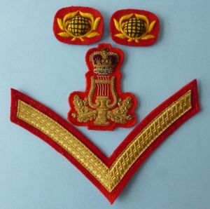 Royal Marines Group of Insignia for the Navy-blue Dress-uniform.