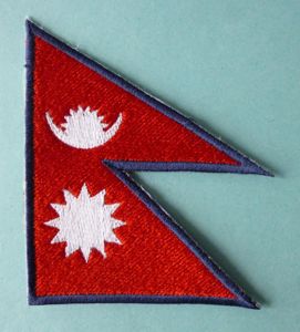 Nepal : National Flag Arm-patch.