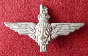 WW2 Parachute Regiment Plastic War-economy Cap-badge.