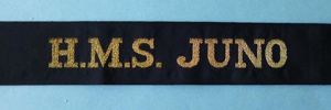 Royal Navy Ship's Cap-tally 'HMS Juno'