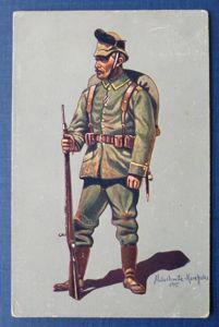 Imperial : German WW1 Coloured Postcard.