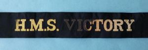 Royal Navy Ship's Cap-tally 'HMS Victory'.