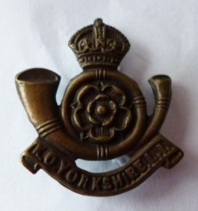 King's Own Yorkshire Light Infantry Regimental Lapel-badge.