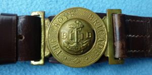 The Boys' Brigade Brown Leather Belt & Buckle.