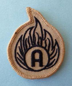 Army Ammunition Technician Machine-woven Armbadge for Desert Uniform..
