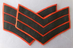 Pair of Guards Division Sergeants Chevrons for wear on the …