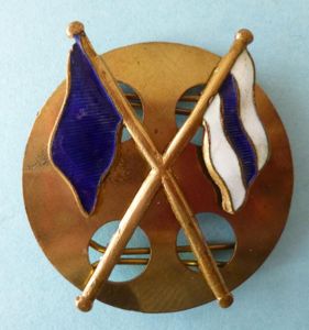 WW1 / WW2 Army Qualified Signalers Enamelled Armbadge.