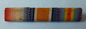 Miniature WW1-trio Medal-ribbon Bar.