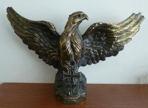 Imperial : German Large Cast Bronze / Brass Eagle Desk …