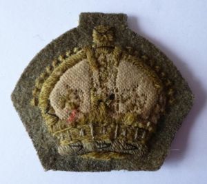 WW2 Army WOII Machine-embroidered Rank Arm-badge.