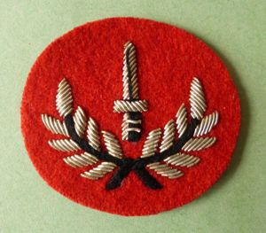 Class 1 Infantryman Silver-wire Embroidered Arm-badge.