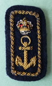 Ocean Watchkeeper and Marine Engineer Wire-embroidered Mess-dress Arm-badge.