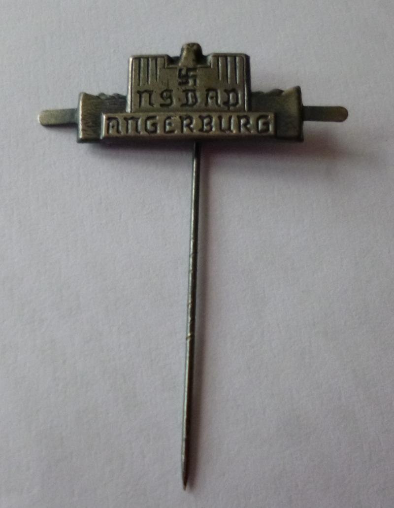 Third Reich : 'NSDAP Angerburg' Stick-pin Lapel-badge. — image 2