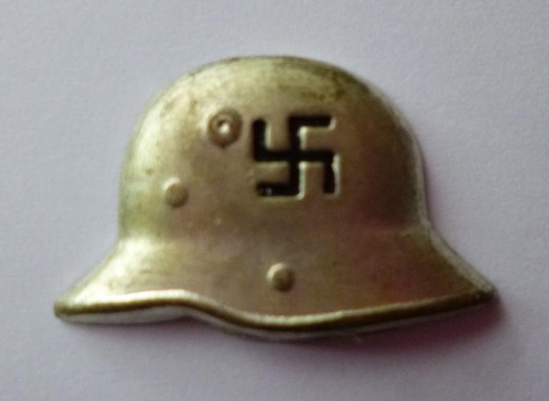 Third Reich : Early Nazi Sympathizers Steel-helmet Stick-pin Lapel-badge. — image 3