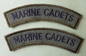 Pair of 'Marine Cadets' Shoulder-titles.