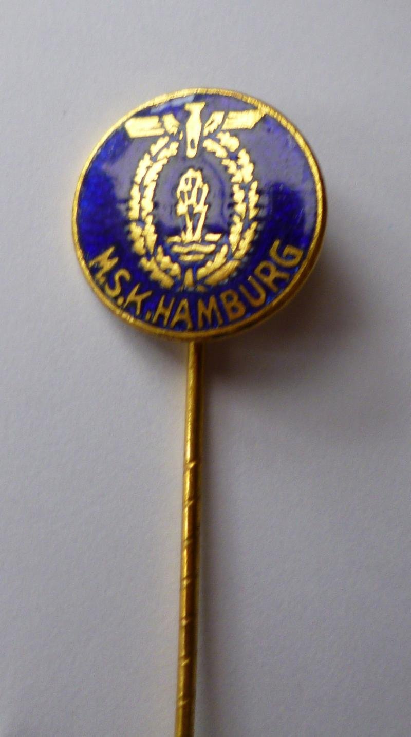 BRD : WW2 Kriegsmarine Veterans of The Minensucher Kameradschaft Hamburg Membership Stick-pin Lapel-badge. — image 2