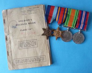 WW2 Mounted Group of Four Campaign Medals with Recipient's Release …