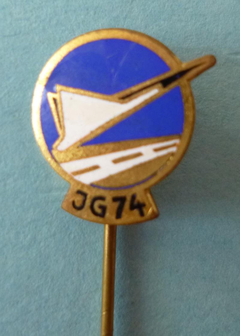 BRD : West German Bundesluftwaffe Jagdgeschwader 74 Members Stick-pin Lapel-badge. — image 2