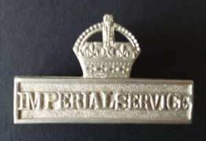 WW1 Territorial Force 'Imperial Service' Volunteer White-metal Breast-badge.