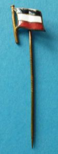 Imperial : German Enamelled National Flag Patriotic Stick-pin Lapel-badge.