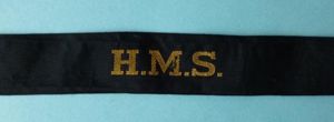 WW2 Royal Navy 'H.M.S' Cap-tally.
