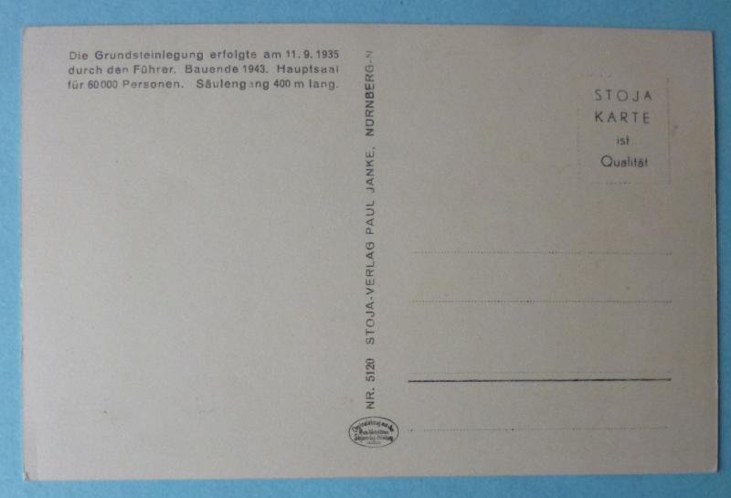 Third Reich : Photo Postcard of the Architect's Model of the Proposed New Congress Hall in Nürnberg. — image 2