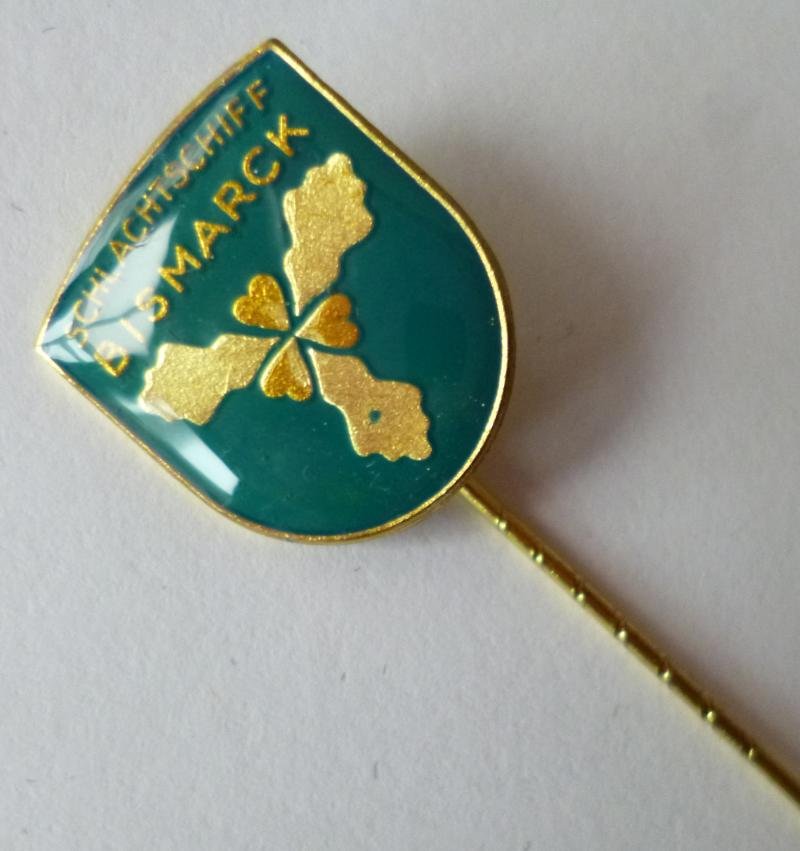 Third Reich / BRD : Post-war Kameradschaft Schlachtschiff 'Bismarck' Membership Stick-pin Lapel-badge. — image 2