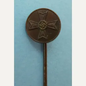 Third Reich : War Merit Medal (Kriegsverdienstmedaille) Stick-pin Miniature Lapel-badge.