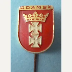 Poland : Stckpin Lapel-badge for Gdansk (Danzig) c.1950s.
