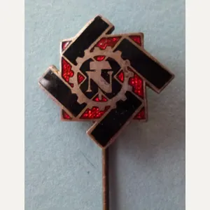 Third Reich : Technische-Nothilfe (TeNo) Enamelled Membership Stickpin Lapel-badge.